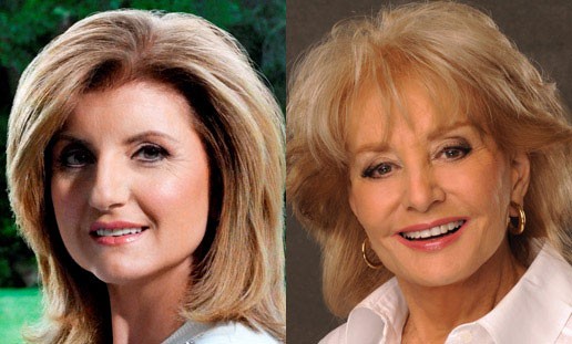 Huffington with Barbara Walters