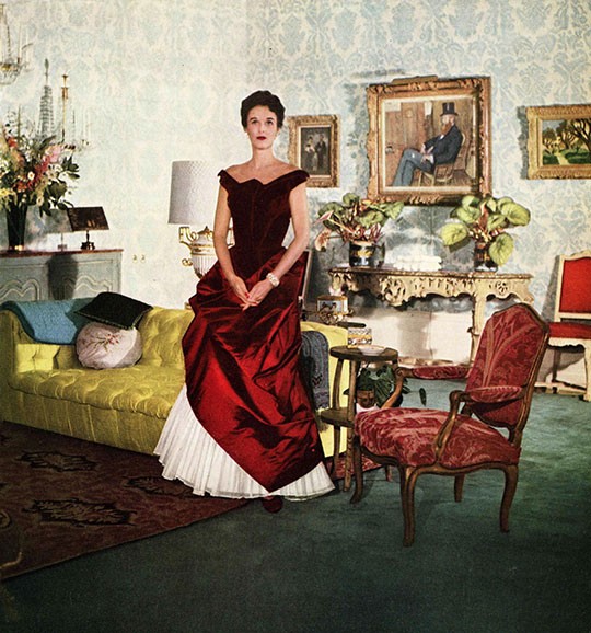Babe Paley in a Charles James gown, 1950. Courtesy of The Metropolitan Museum of Art, Photograph by John Rawlings, Rawlings / Vogue / Cond&eacute; Nast Archive. Copyright &copy; Cond&eacute; Nast