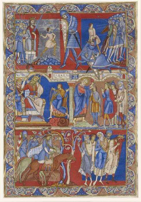 MS M.619 Recto,  Leaf from Winchester Bible. Eng, Winchester, Cathedral Priory of St. Swithin, ca. 1160-80  Winchester, England, between 1160 and 1180.