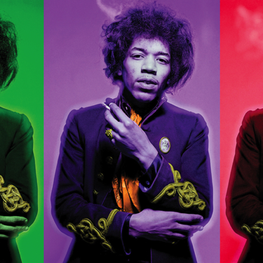 JIMI HENDRIX, LONDON, 1967 Smoking Color Triptych, Mason's Yard Studio Archival digital print Photographer: Gered Mankowitz. Sold for $7,750